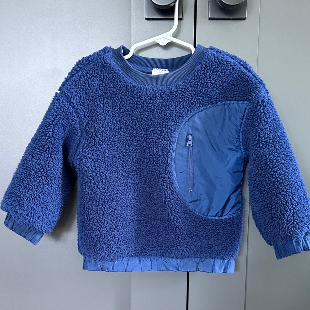 Hanna Andersson Navy Sherpa Pullover